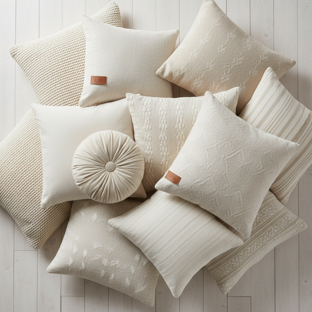 Pillow flat lay