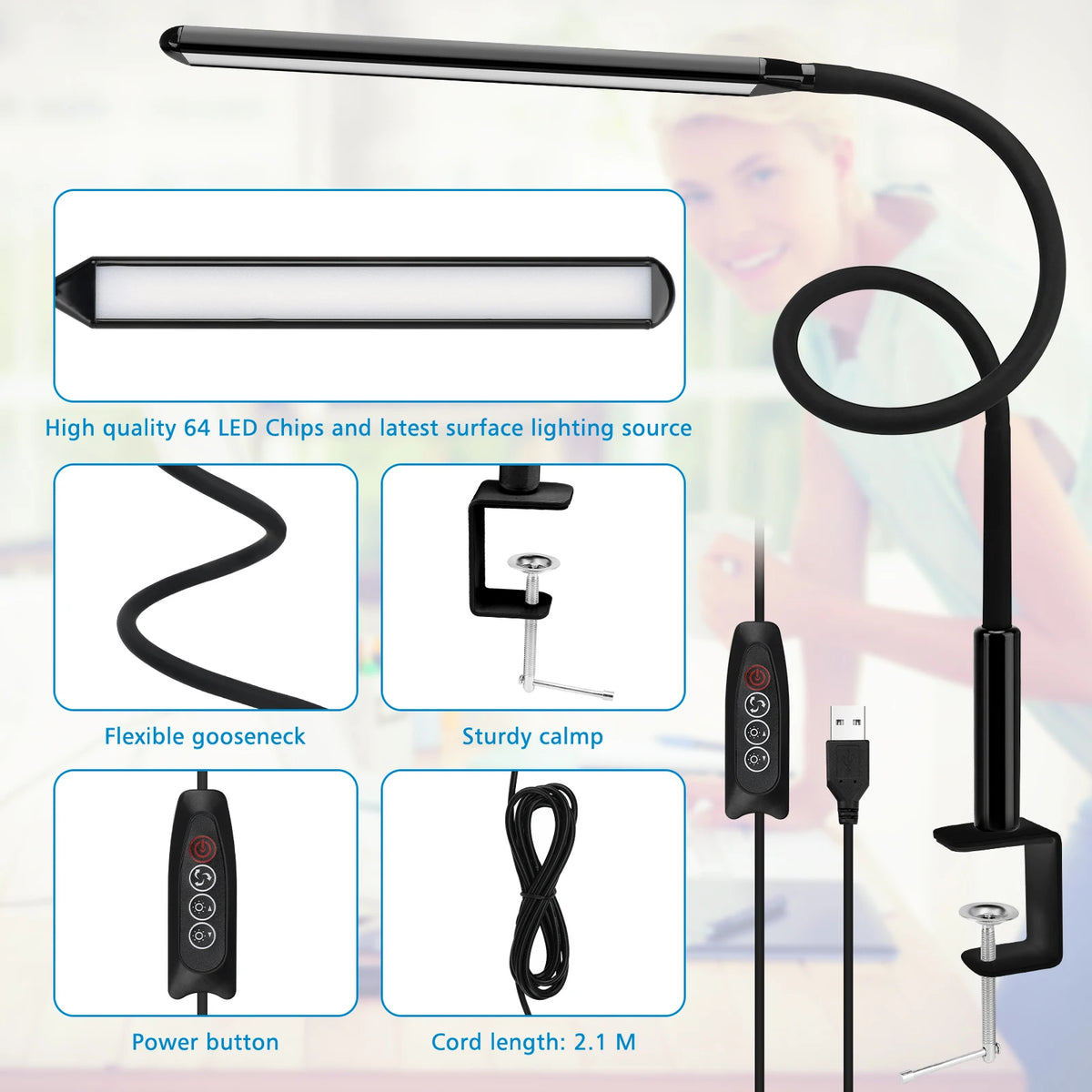 FlexGlow Clip-On Reading Light