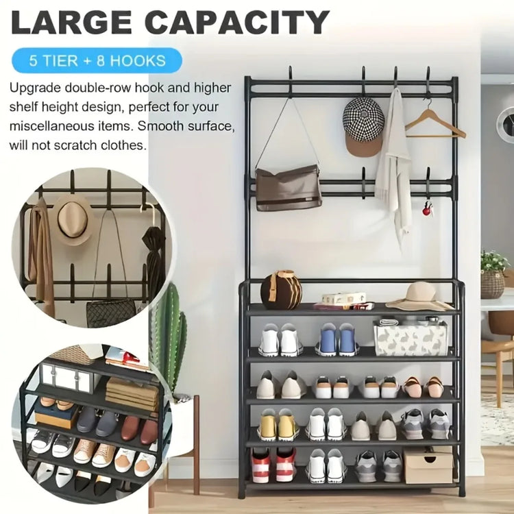 Willo EntryRise™ 5-Tier Coat & Shoe Rack