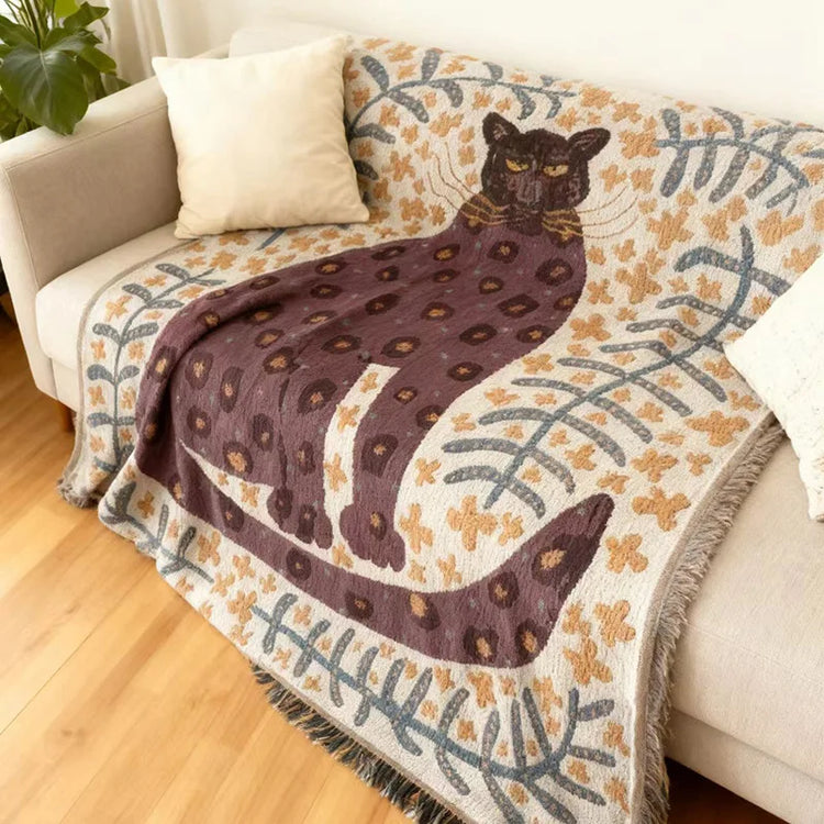 SavannaWeave Leopard Throw