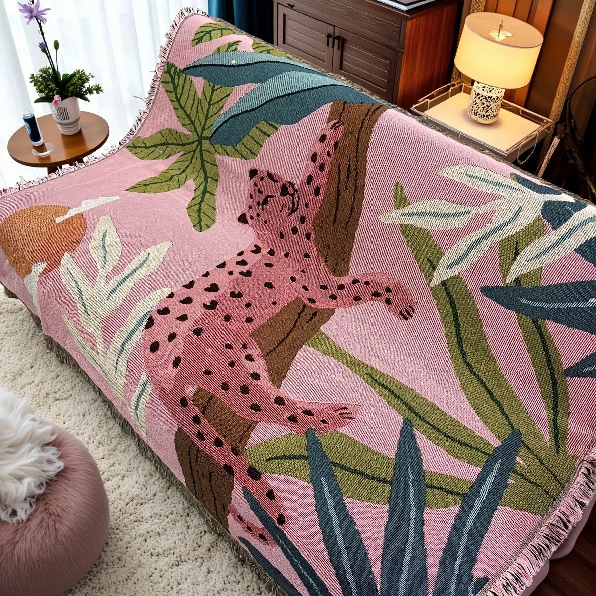 SavannaWeave Leopard Throw