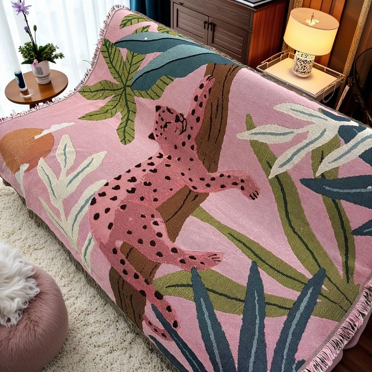 SavannaWeave Leopard Throw