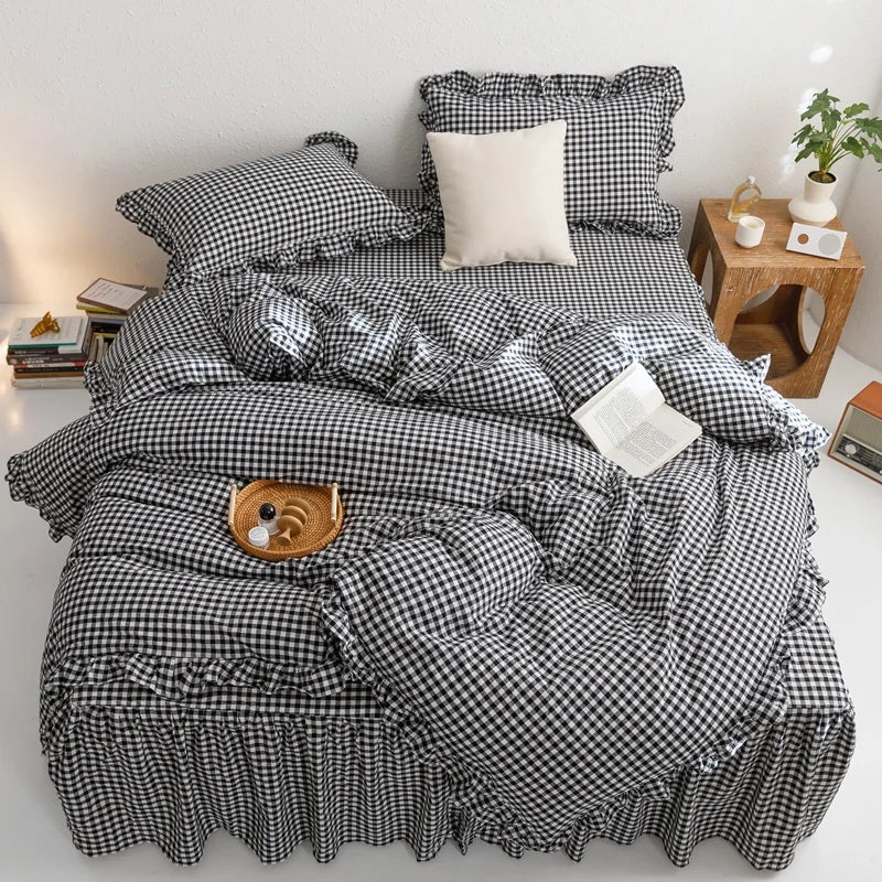 WilloPillow NoirCheck™ Plaid Bedding Set