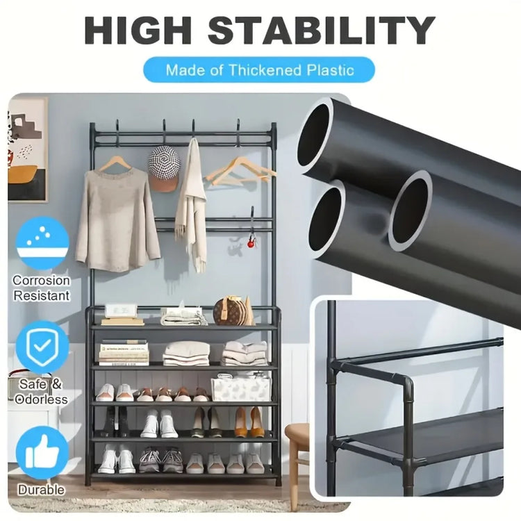 Willo EntryRise™ 5-Tier Coat & Shoe Rack