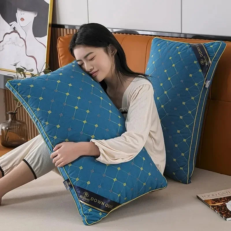 High Quality Pillow Feather Velvet High Rebound Pillow Core For Household Adult Single Neck Protection  To Aid Sleep Pillow Core