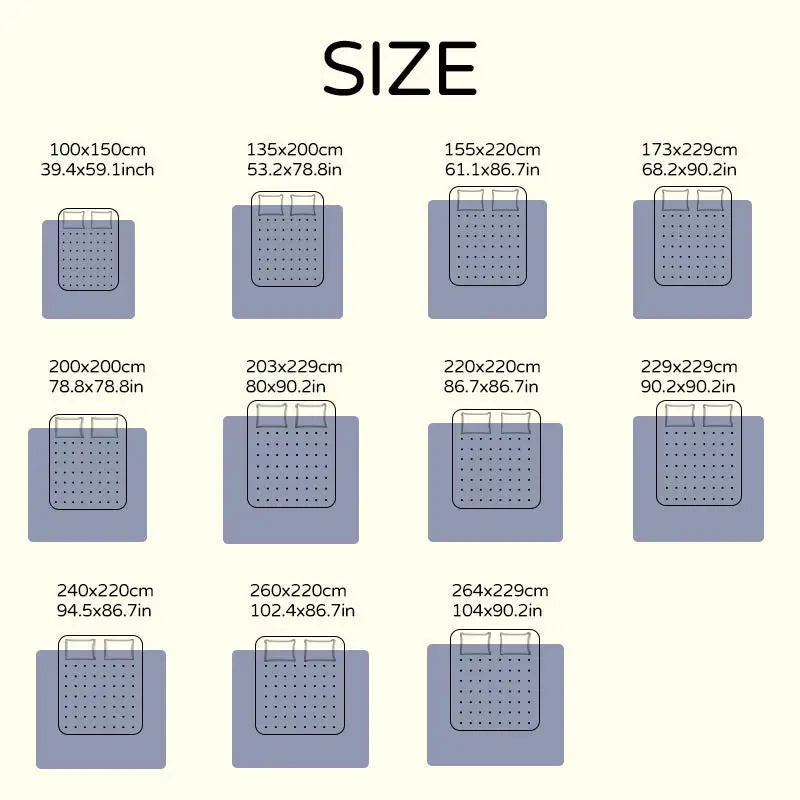 Microfiber-Filled Warm Comforter  Luxurious Soft Thick Bedspread for Bedroom and Hotel Use.
