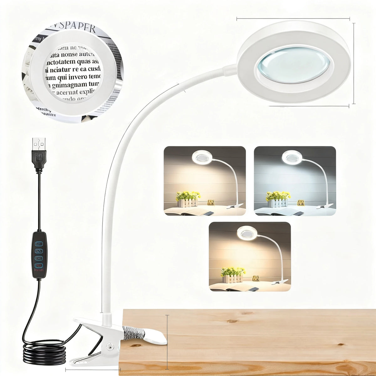 DetailGlow™ 5X Magnifying Clip Lamp 🔍💡
