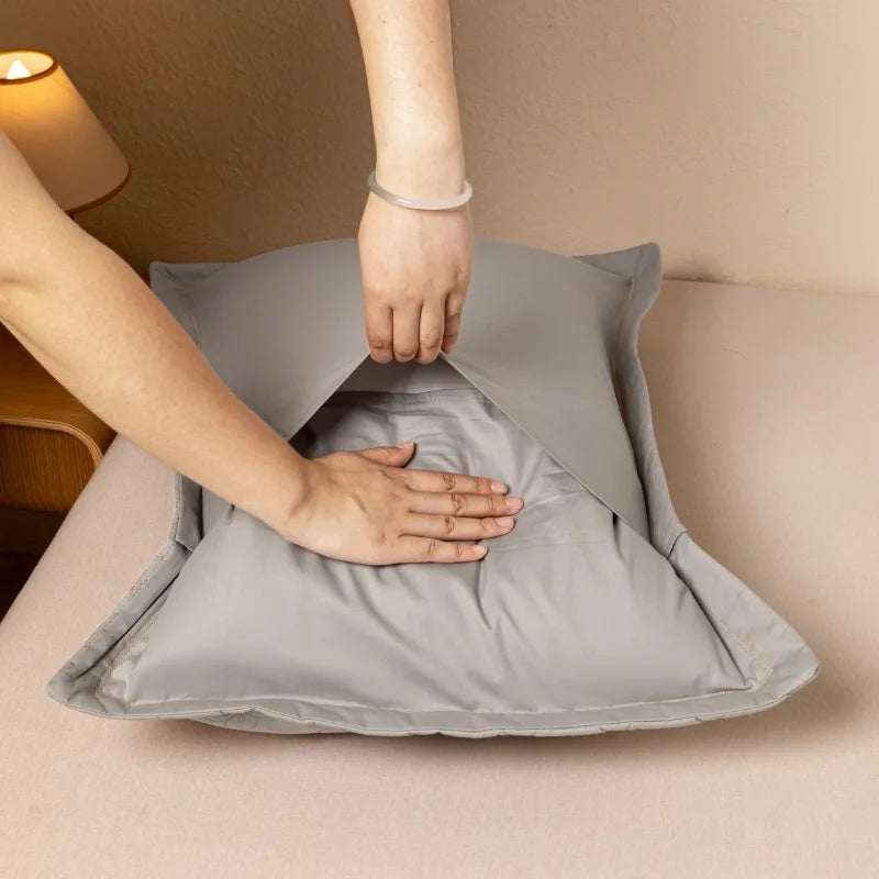 100% Cotton Quilted Pillow Cover 40x60cm48x74cm Large Size Embroidered Pillowcase Protector Thickened for Pillow Core Protection