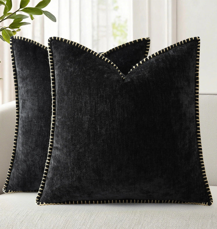 Stitch Soft Chenille Cushion Cover