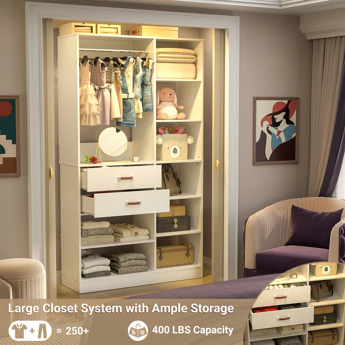 ClosetCraft 10-Shelf Wardrobe System