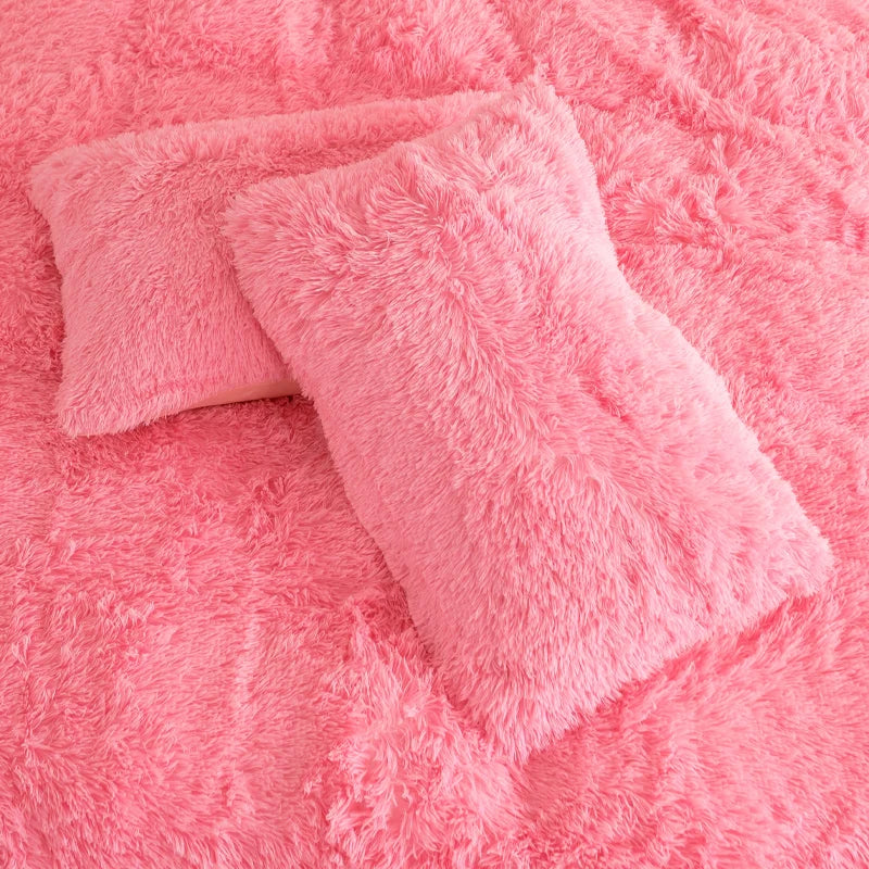 3-Piece Luxurious Plush Duvet Cover Set – Cozy & Soft Bedding, Perfect for Bedroom Comfort, Ideal for Guest Rooms and Dorm Aesth