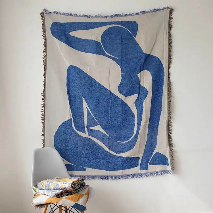 KansoWeave Abstract Throw Blanket