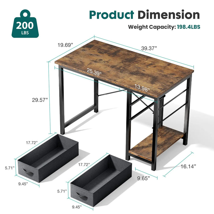 WorkNest Reversible Storage Desk