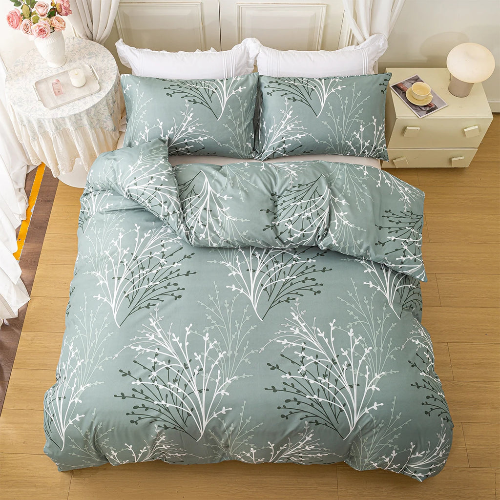 WilloPillow BotanicalHaven™ Leaf Floral Bedding Set