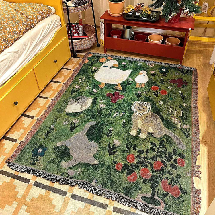 WhiskerWeave Cat Tapestry Throw