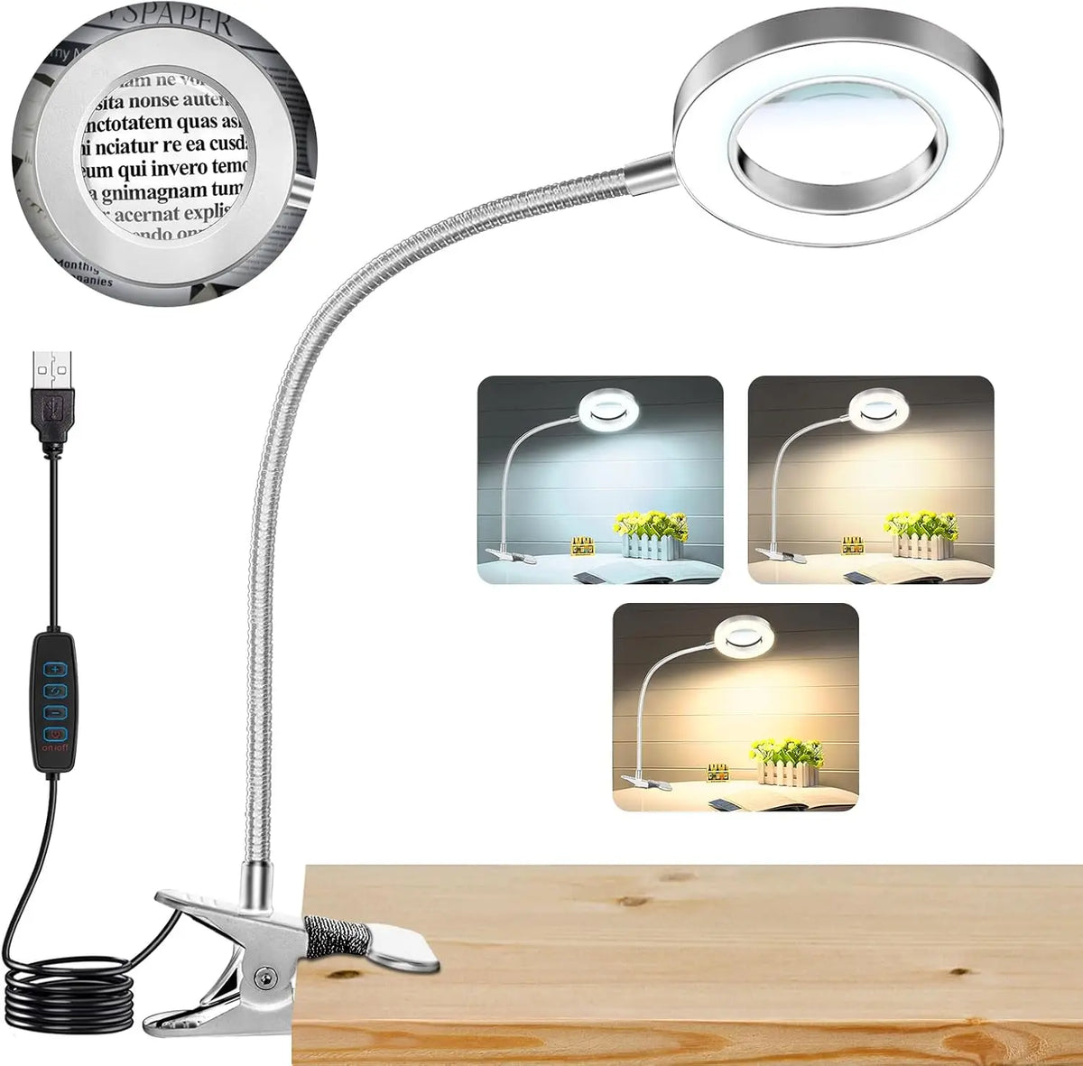 DetailGlow™ 5X Magnifying Clip Lamp 🔍💡