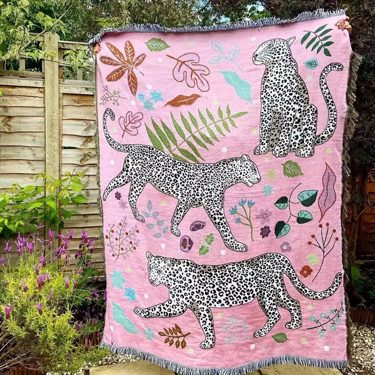 SavannaWeave Leopard Throw