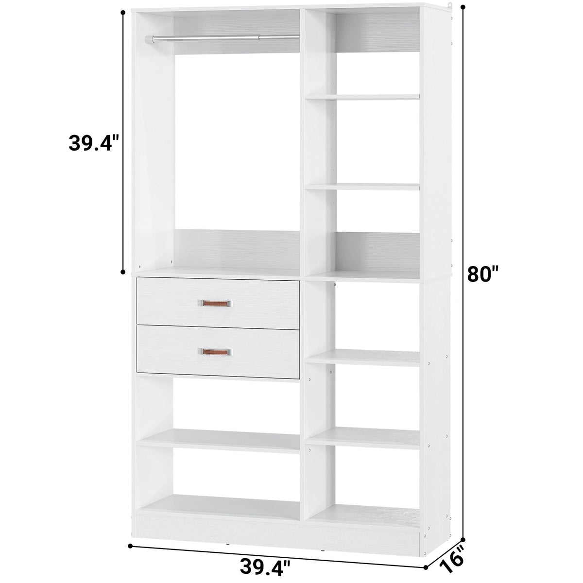 ClosetCraft 10-Shelf Wardrobe System