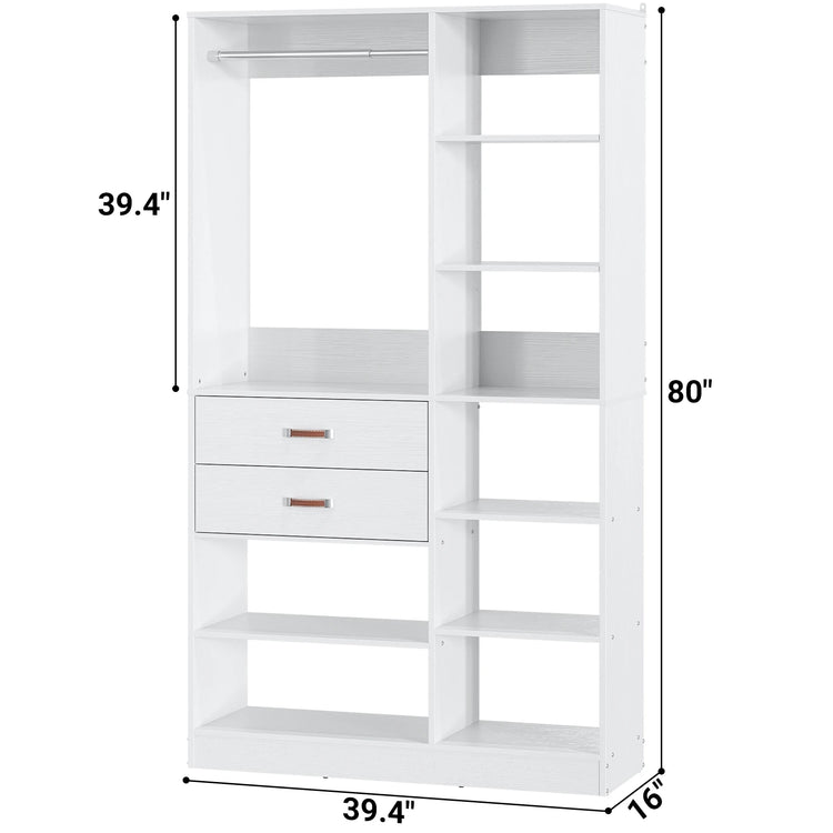 ClosetCraft 10-Shelf Wardrobe System