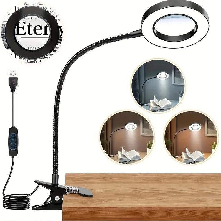 DetailGlow™ 5X Magnifying Clip Lamp 🔍💡