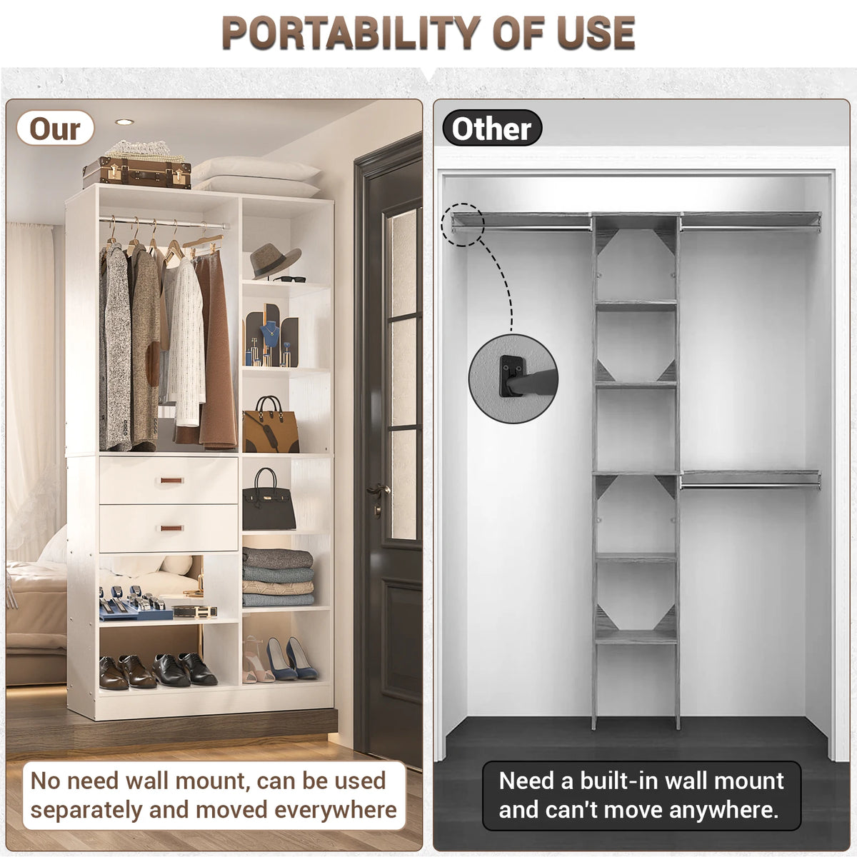 ClosetCraft 10-Shelf Wardrobe System