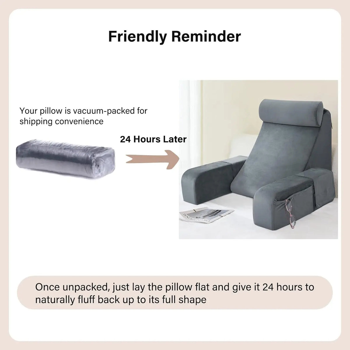 WilloPillow ComfortCore™ Deluxe Bedrest Cushion