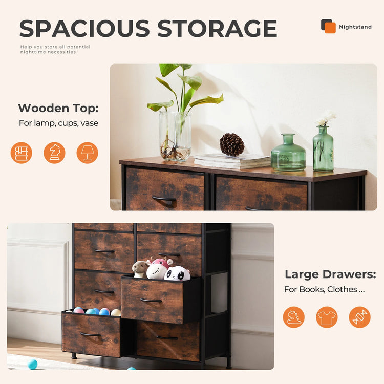 TidyNest 8-Drawer Storage Dresser