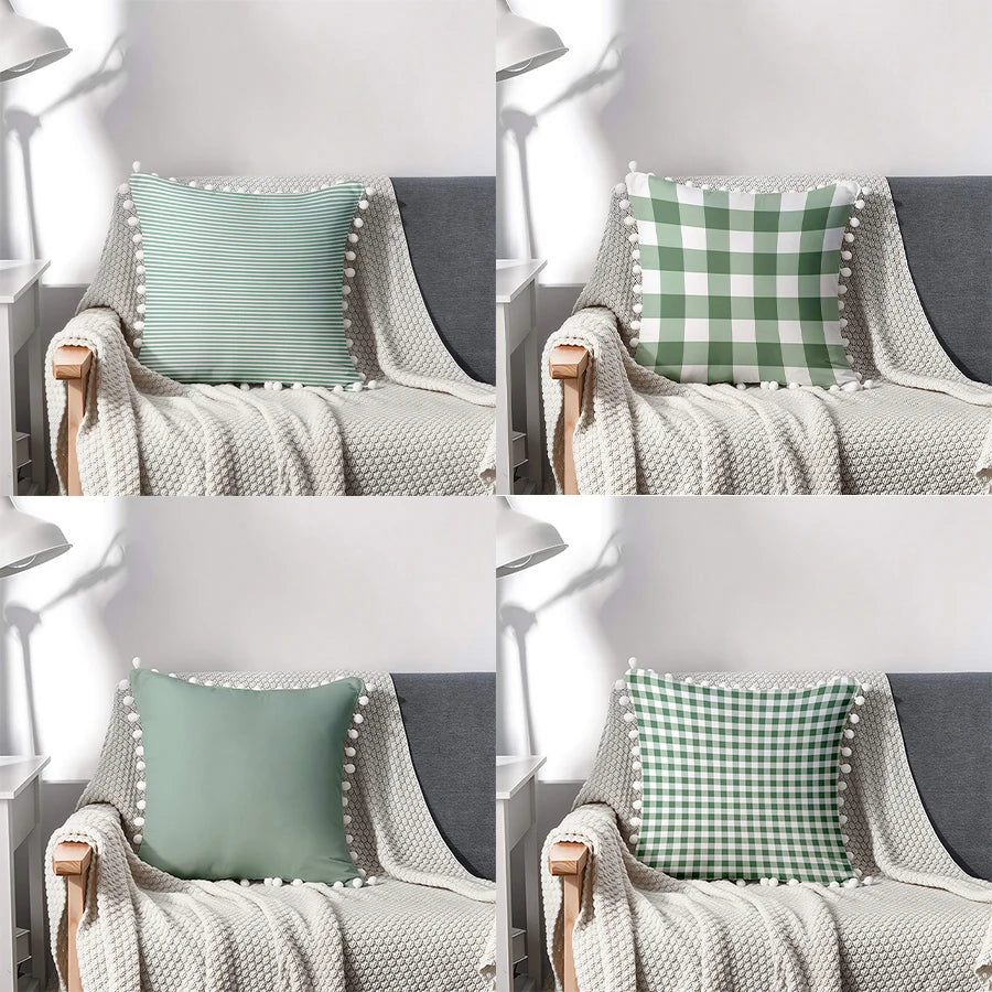 HearthLine 4-Piece Farmhouse Cushion Cover Set