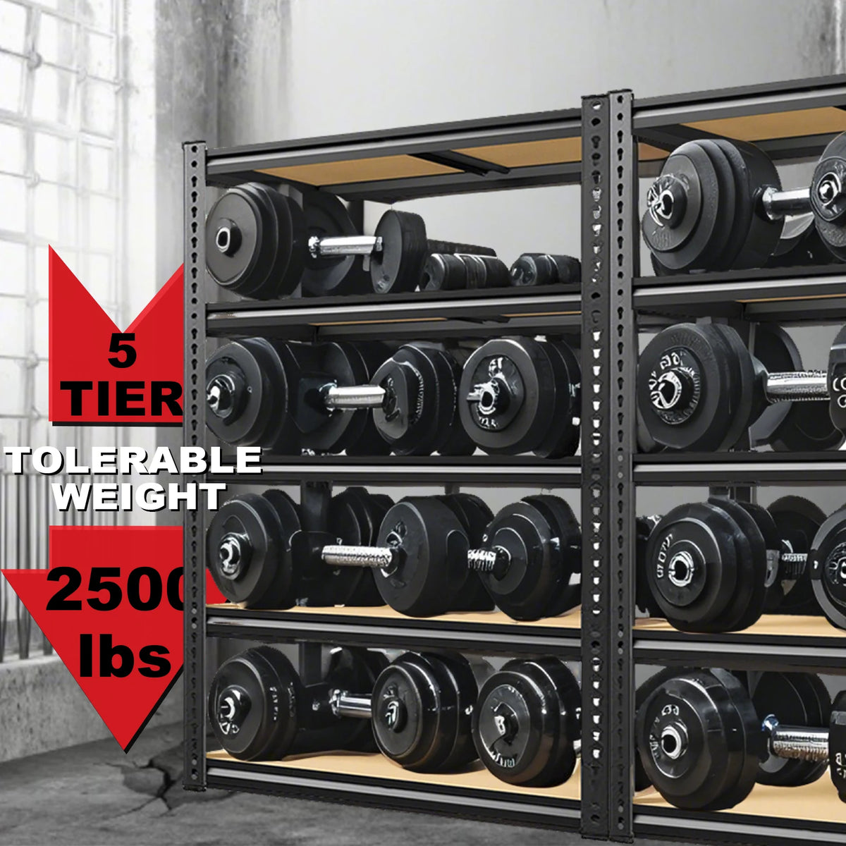 Willo LoadRise™ 5-Tier Heavy-Duty Storage Rack