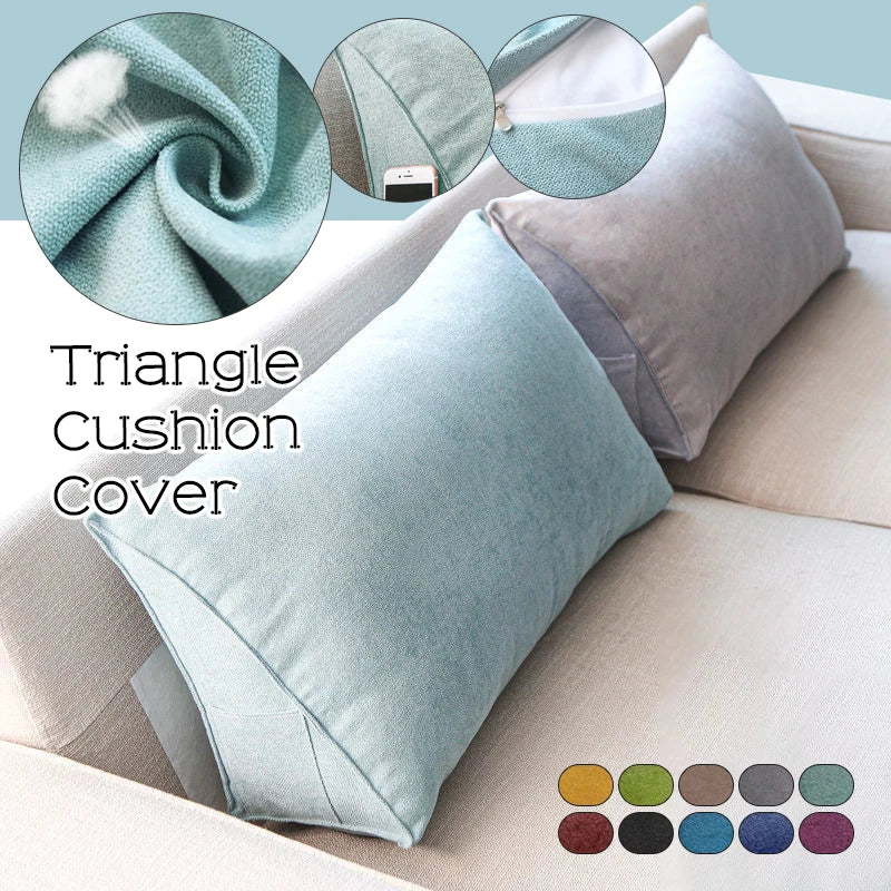 CozyLean Triangle Back Cushion Cover