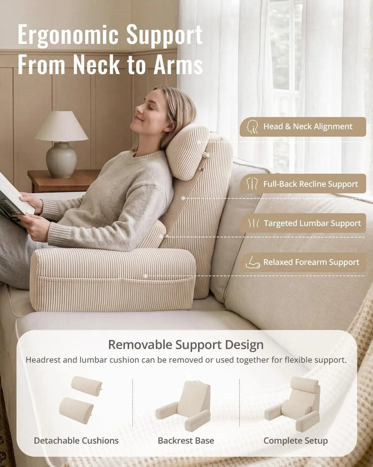 LoungeNest Adjustable Reading Pillow