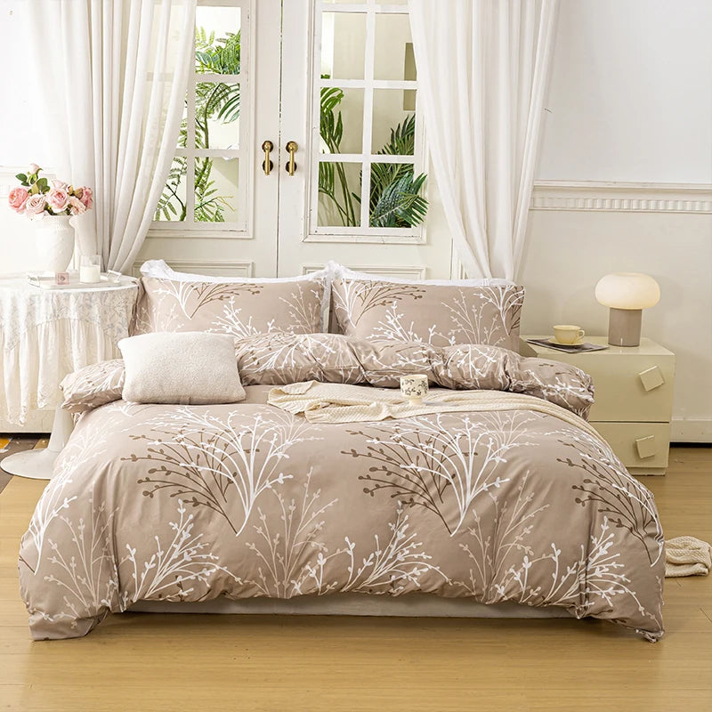 WilloPillow BotanicalHaven™ Leaf Floral Bedding Set