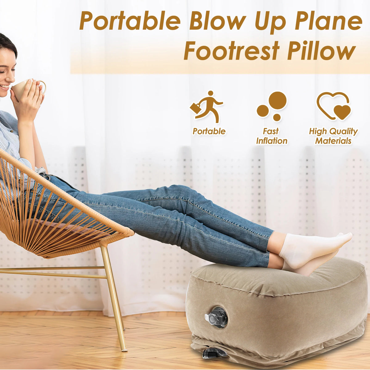 WilloPillow CloudStep™ Inflatable Footrest
