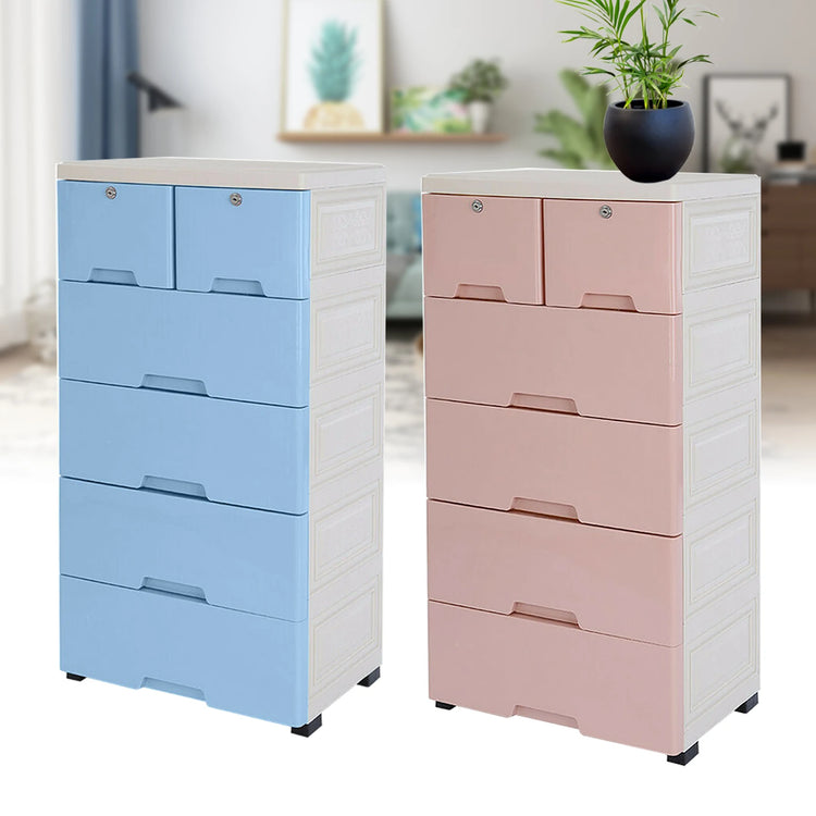 LockNest 6-Drawer Rolling Dresser