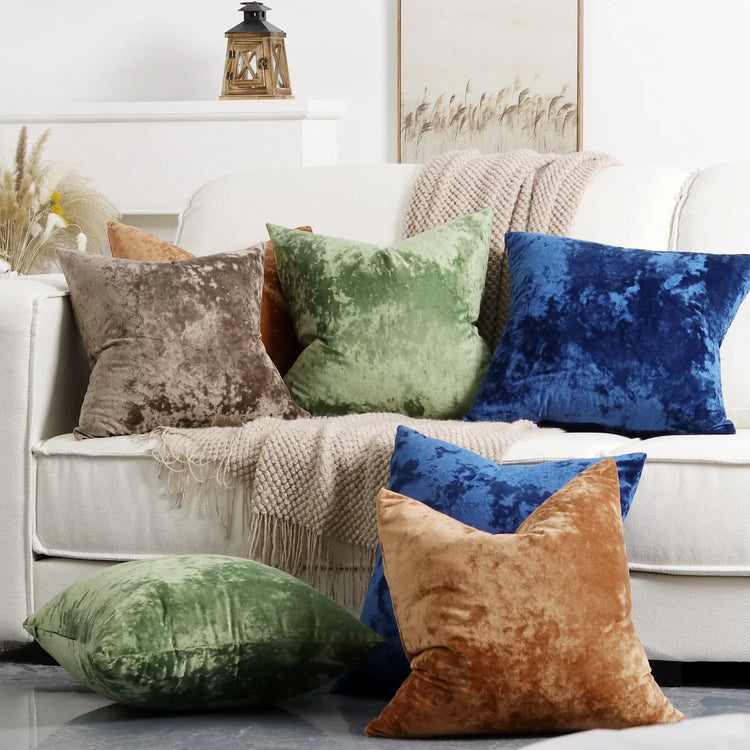 PlushAura Velvet Cushion Cover