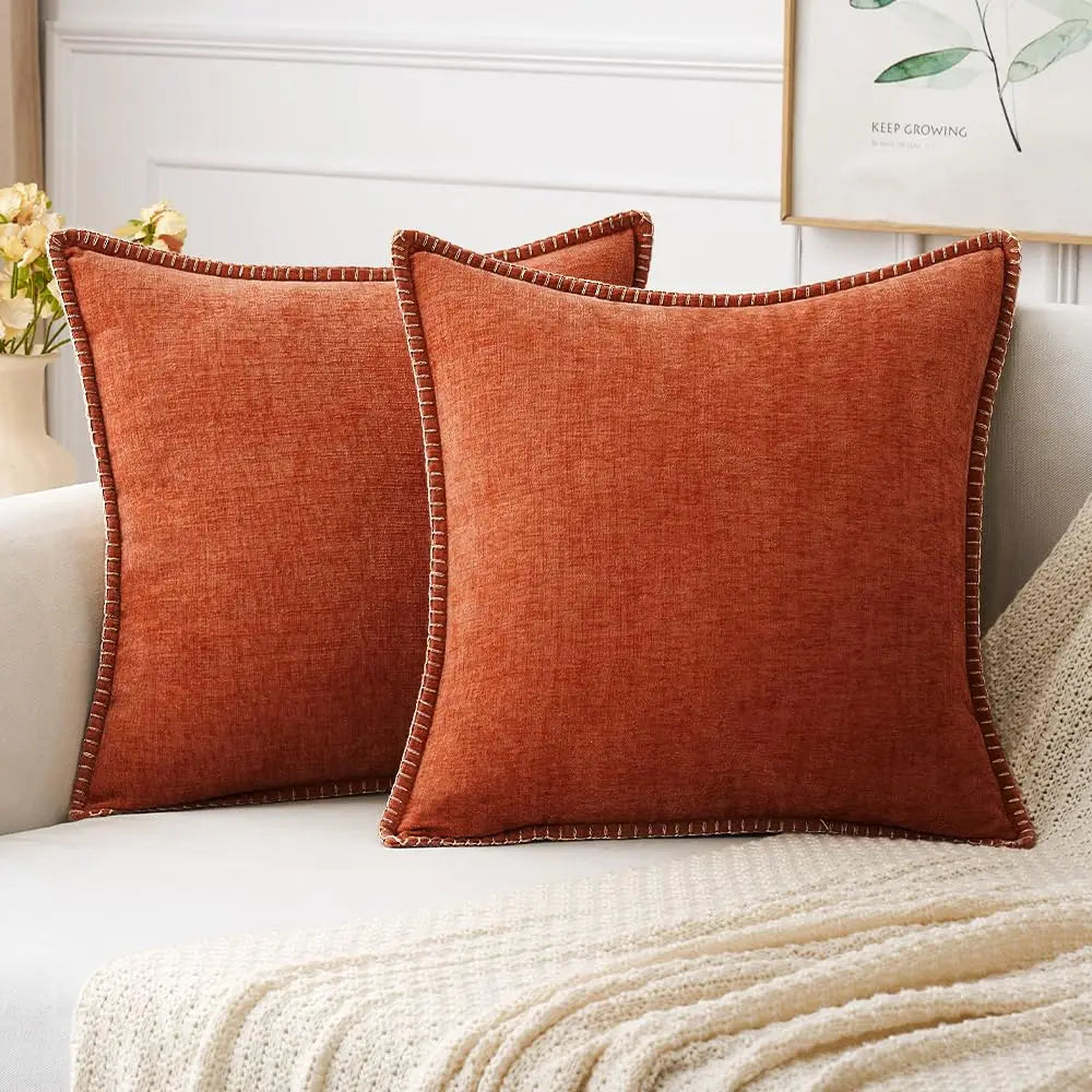 Stitch Soft Chenille Cushion Cover