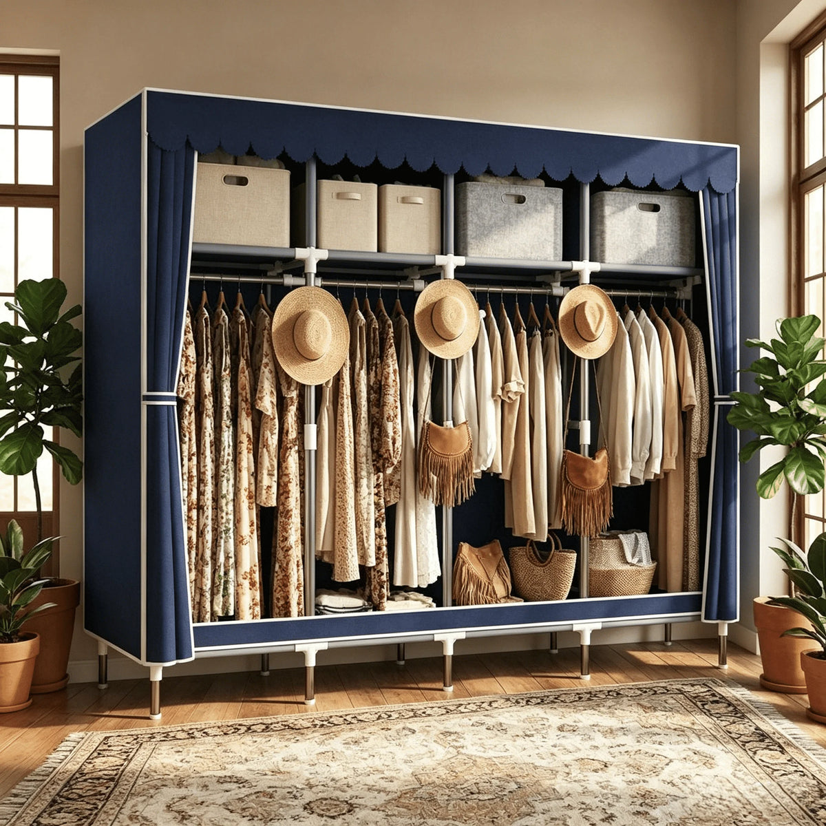 WardrobeNest Covered Storage Closet