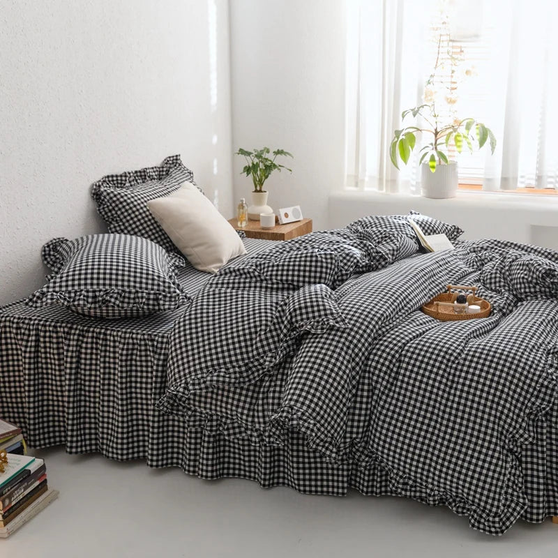 WilloPillow NoirCheck™ Plaid Bedding Set