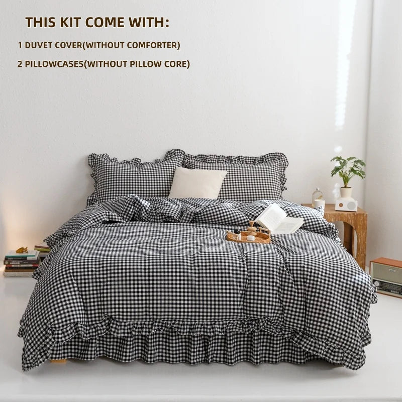 WilloPillow NoirCheck™ Plaid Bedding Set