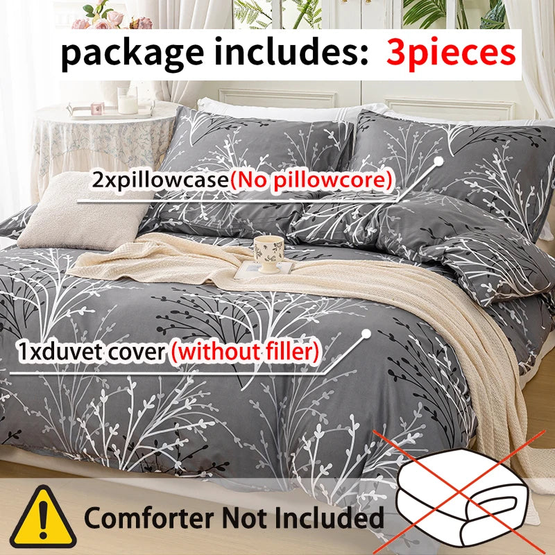 WilloPillow BotanicalHaven™ Leaf Floral Bedding Set