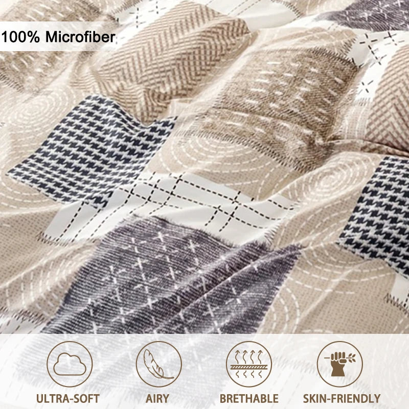 WilloPillow PatchLuxe™ Modern Patchwork Bedding Set