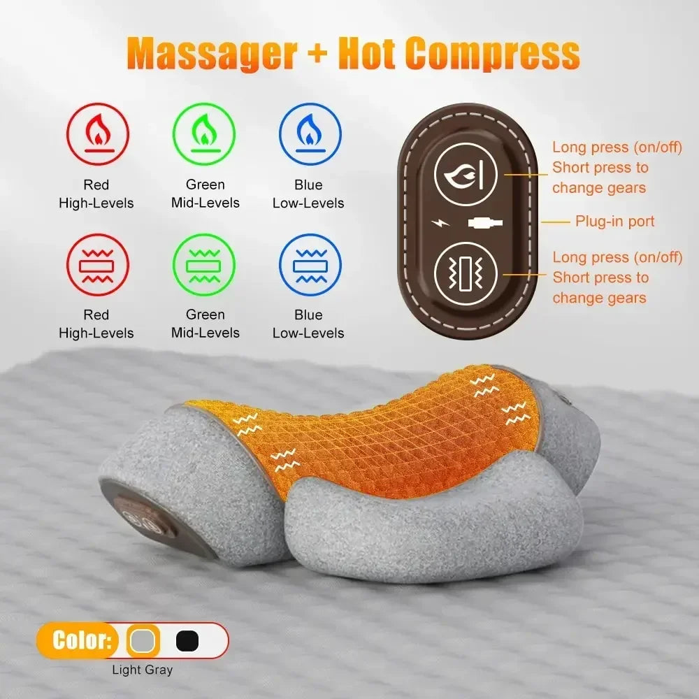 WilloPillow ZenPulse™ Heated Massage Memory Foam Pillow
