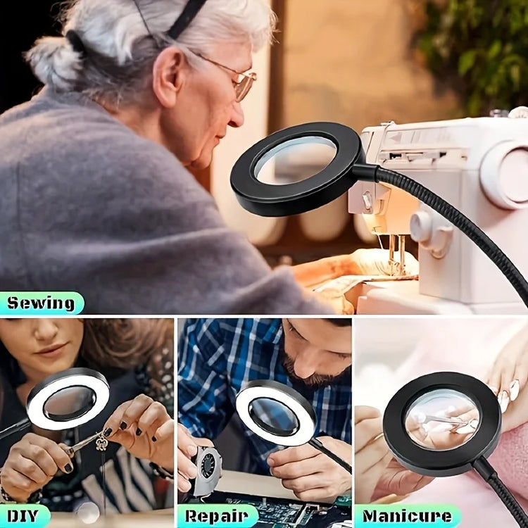 DetailGlow™ 5X Magnifying Clip Lamp 🔍💡
