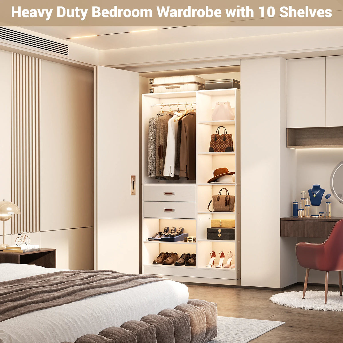 ClosetCraft 10-Shelf Wardrobe System