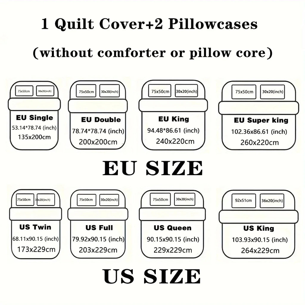3pcs Butterfly pattern bedding set, 1 quilt cover+2 pillowcases, soft bedroom decoration, suitable for girls and women bedroom