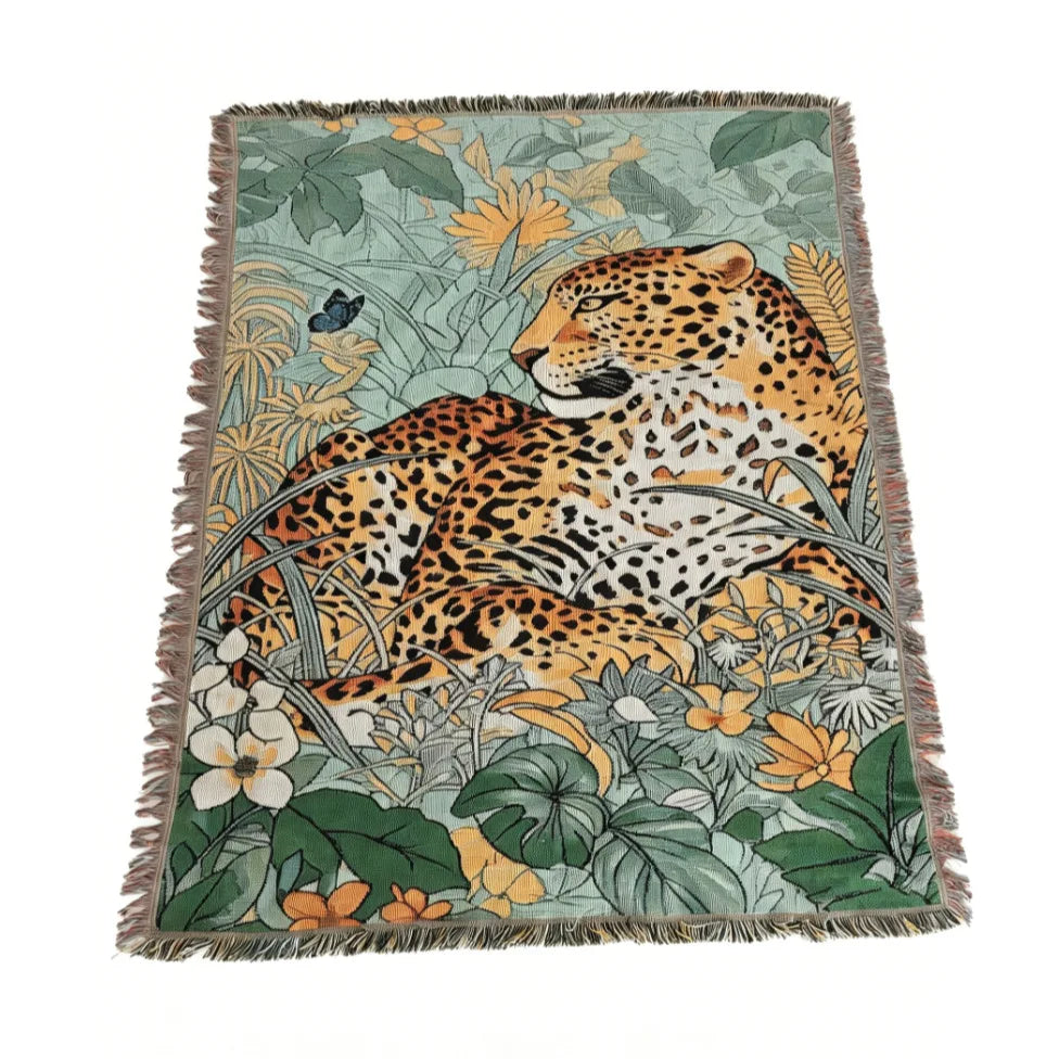 SavannaWeave Leopard Throw