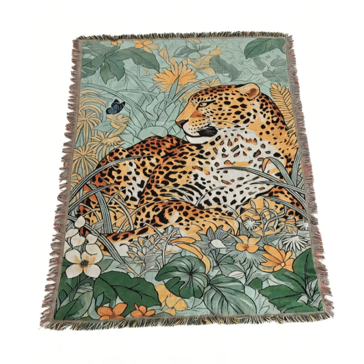 SavannaWeave Leopard Throw