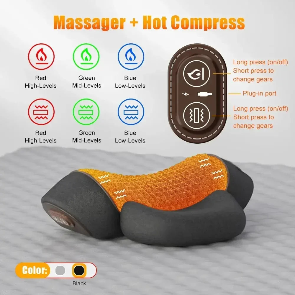 WilloPillow ZenPulse™ Heated Massage Memory Foam Pillow