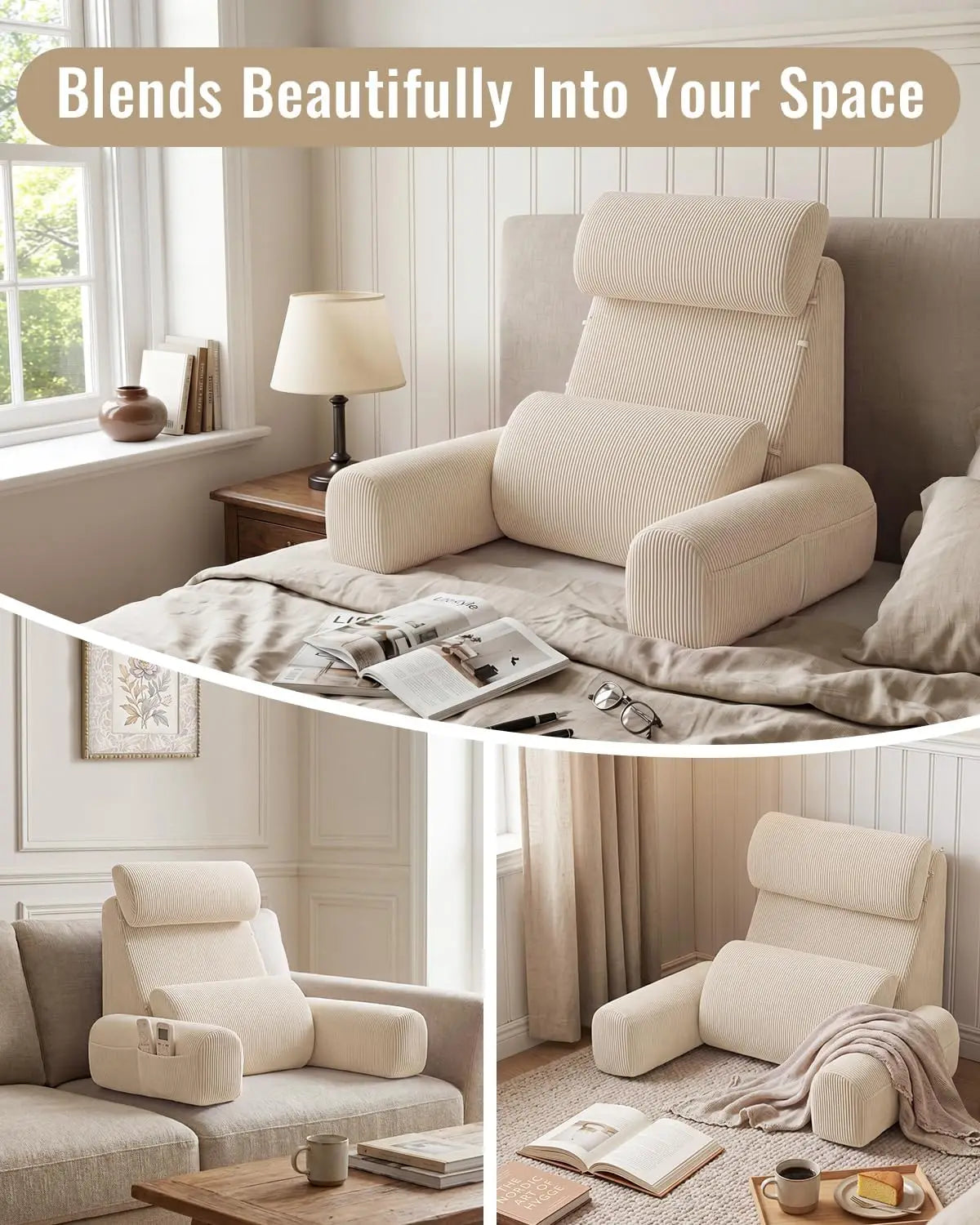 LoungeNest Adjustable Reading Pillow