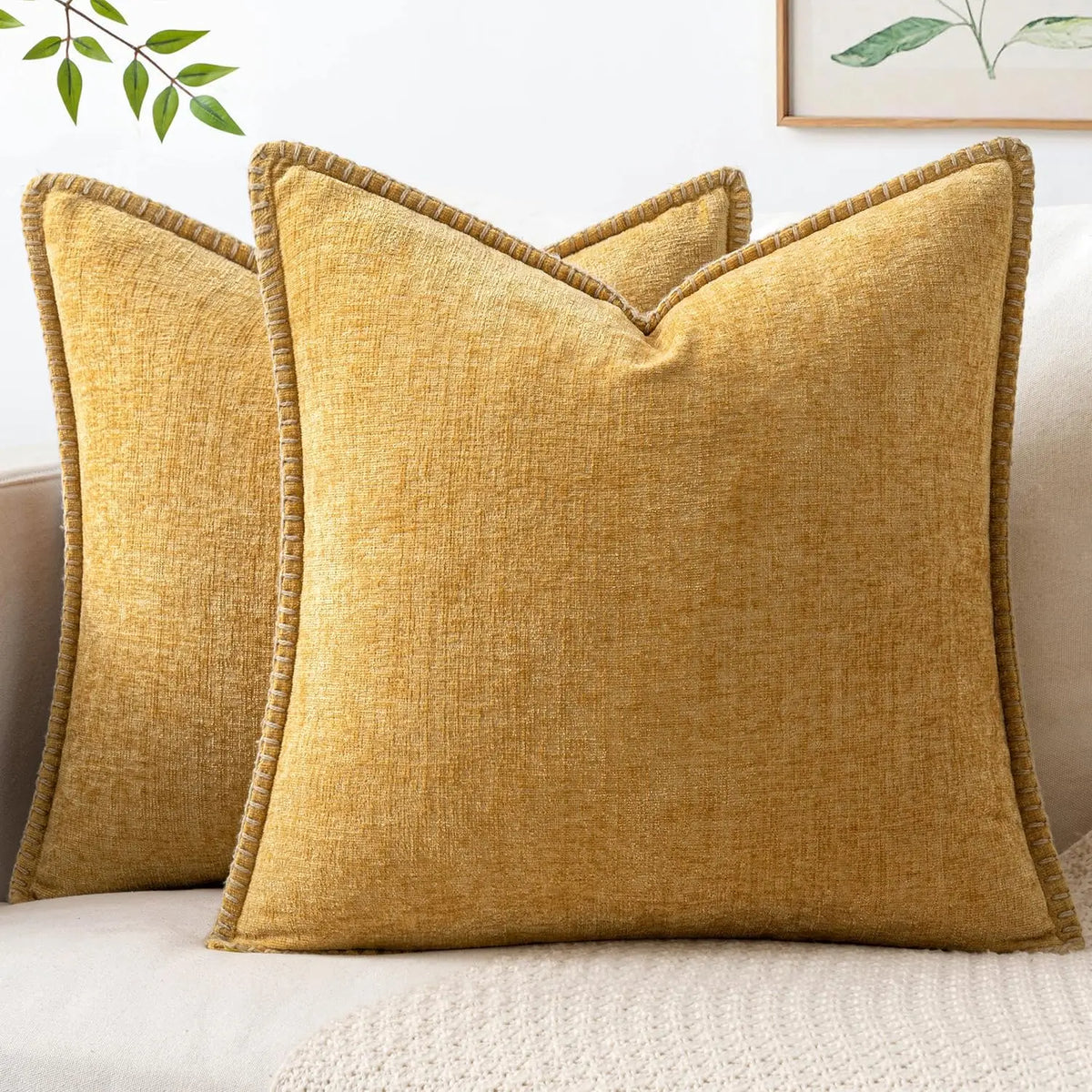 Stitch Soft Chenille Cushion Cover